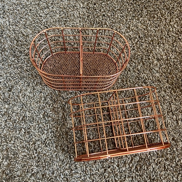 Rose Gold Pen/Makeup Brush Holder Set of 2 - Picture 1 of 2